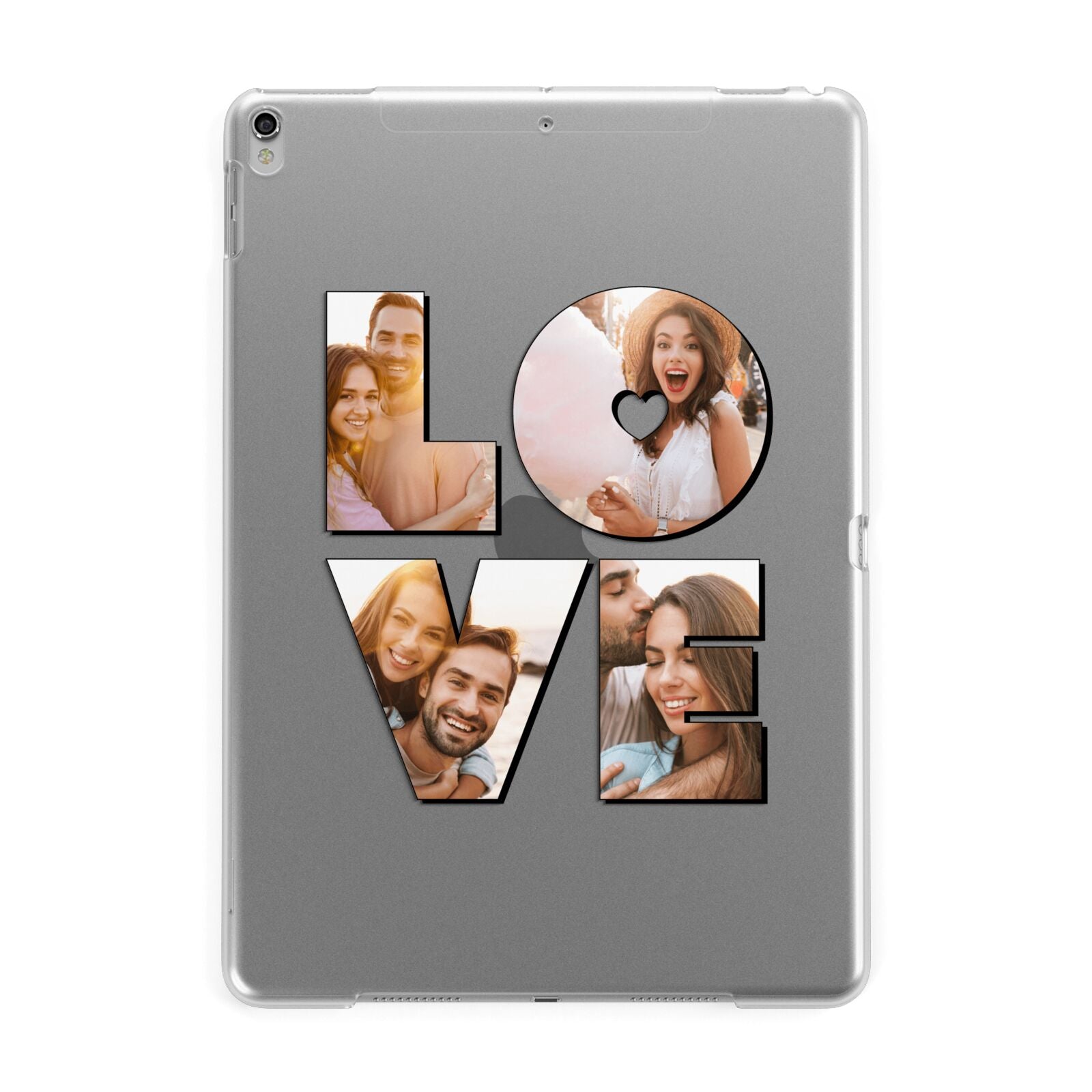 Love Personalised Photo Upload Apple iPad Silver Case