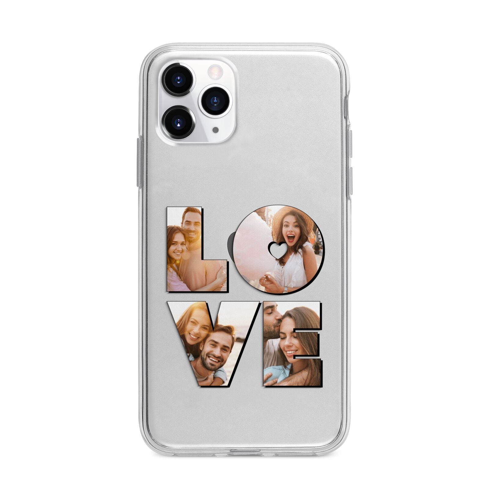 Love Personalised Photo Upload Apple iPhone 11 Pro Max in Silver with Bumper Case