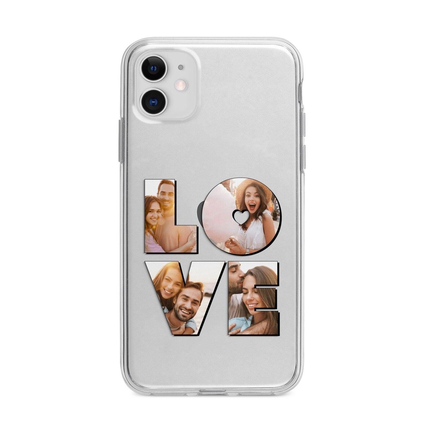 Love Personalised Photo Upload Apple iPhone 11 in White with Bumper Case