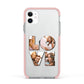 Love Personalised Photo Upload Apple iPhone 11 in White with Pink Impact Case