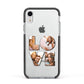 Love Personalised Photo Upload Apple iPhone XR Impact Case Black Edge on Silver Phone
