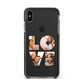 Love Personalised Photo Upload Apple iPhone Xs Max Impact Case Black Edge on Black Phone