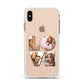 Love Personalised Photo Upload Apple iPhone Xs Max Impact Case White Edge on Gold Phone
