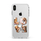 Love Personalised Photo Upload Apple iPhone Xs Max Impact Case White Edge on Silver Phone