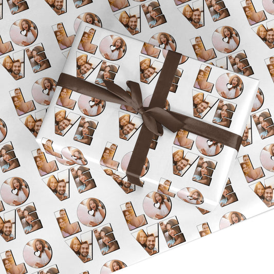 Love Personalised Photo Upload Custom Wrapping Paper