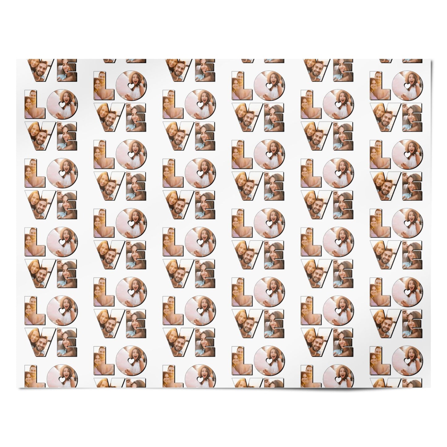 Love Personalised Photo Upload Personalised Wrapping Paper Alternative