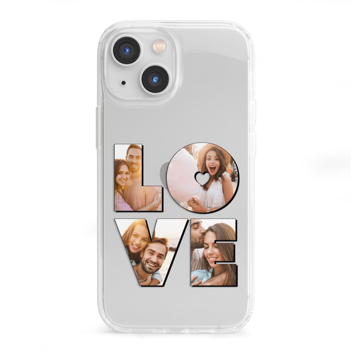 Love Personalised Photo Upload iPhone 13 Mini Clear Bumper Case