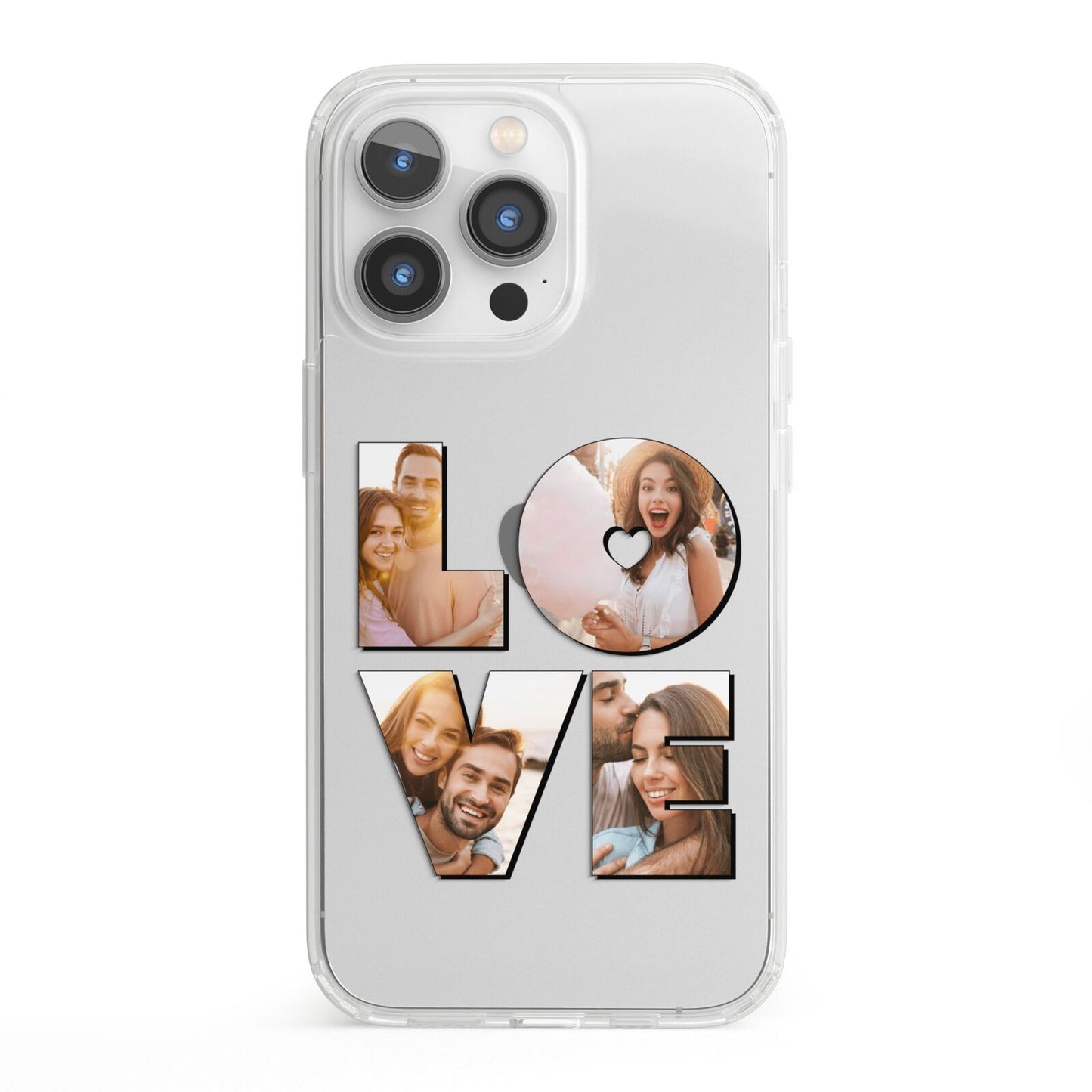 Love Personalised Photo Upload iPhone 13 Pro Clear Bumper Case