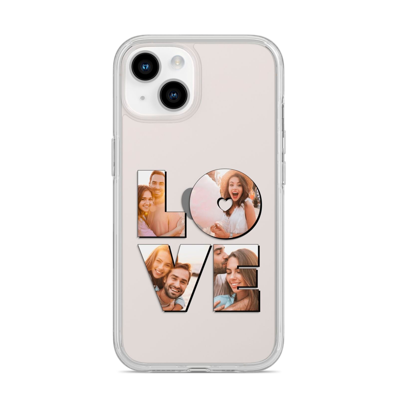 Love Personalised Photo Upload iPhone 14 Clear Tough Case Starlight