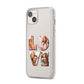 Love Personalised Photo Upload iPhone 14 Plus Clear Tough Case Starlight Angled Image