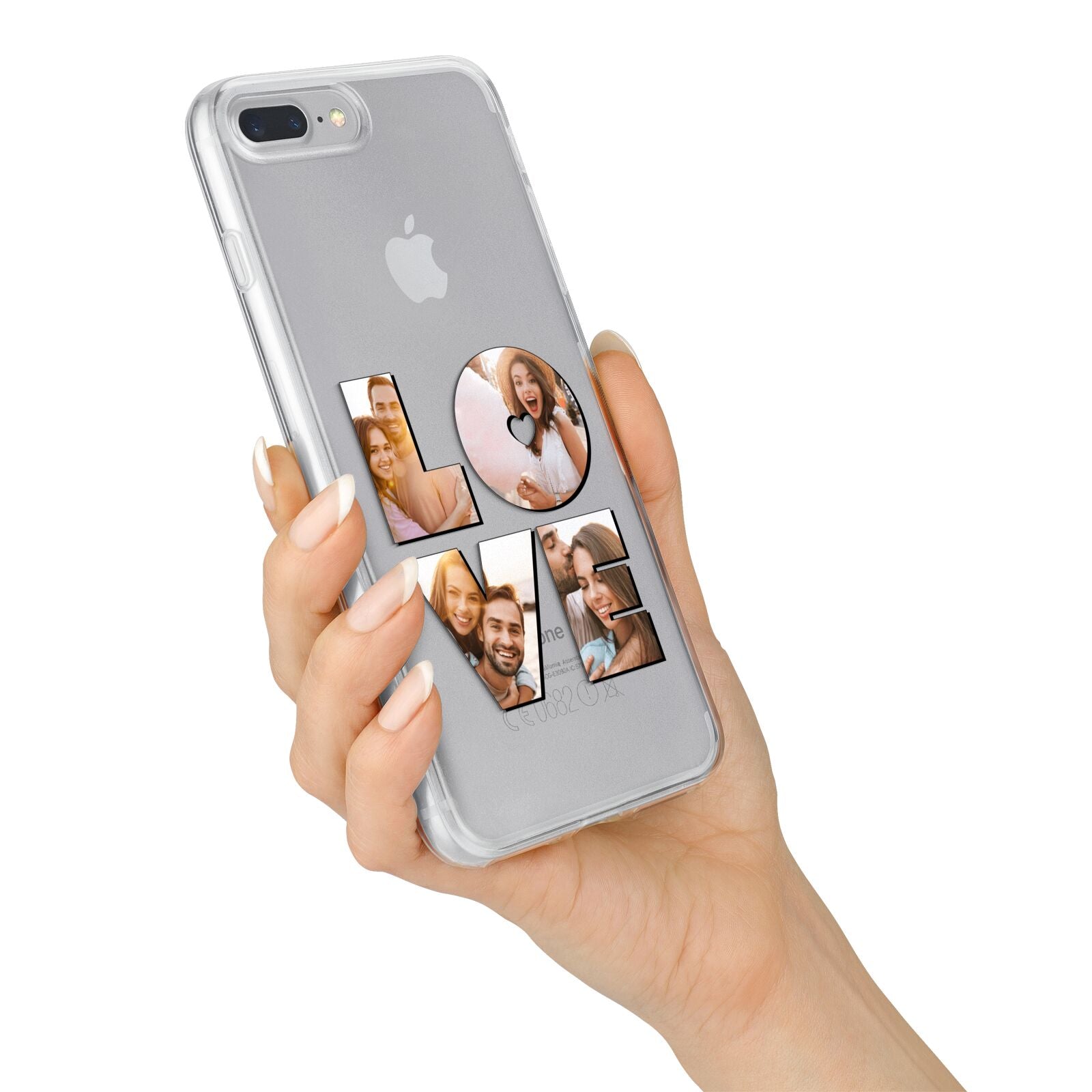 Love Personalised Photo Upload iPhone 7 Plus Bumper Case on Silver iPhone Alternative Image