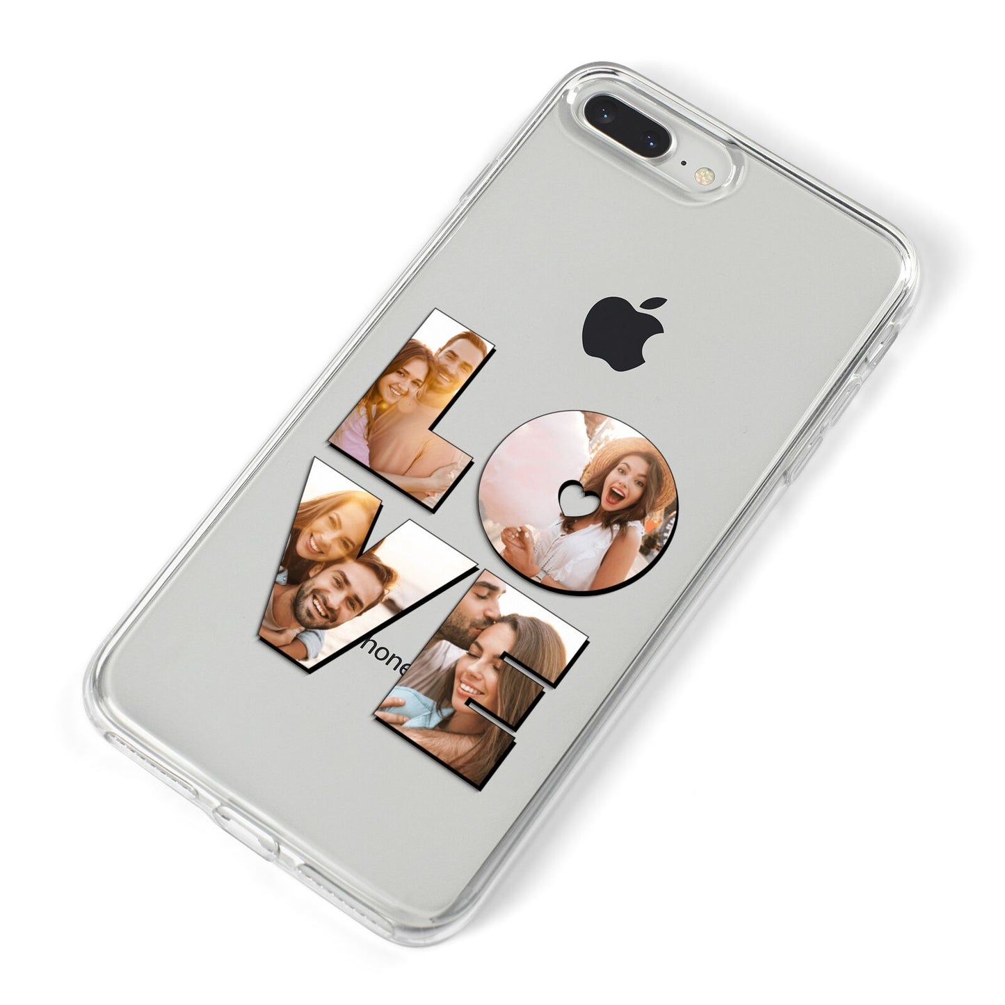 Love Personalised Photo Upload iPhone 8 Plus Bumper Case on Silver iPhone Alternative Image