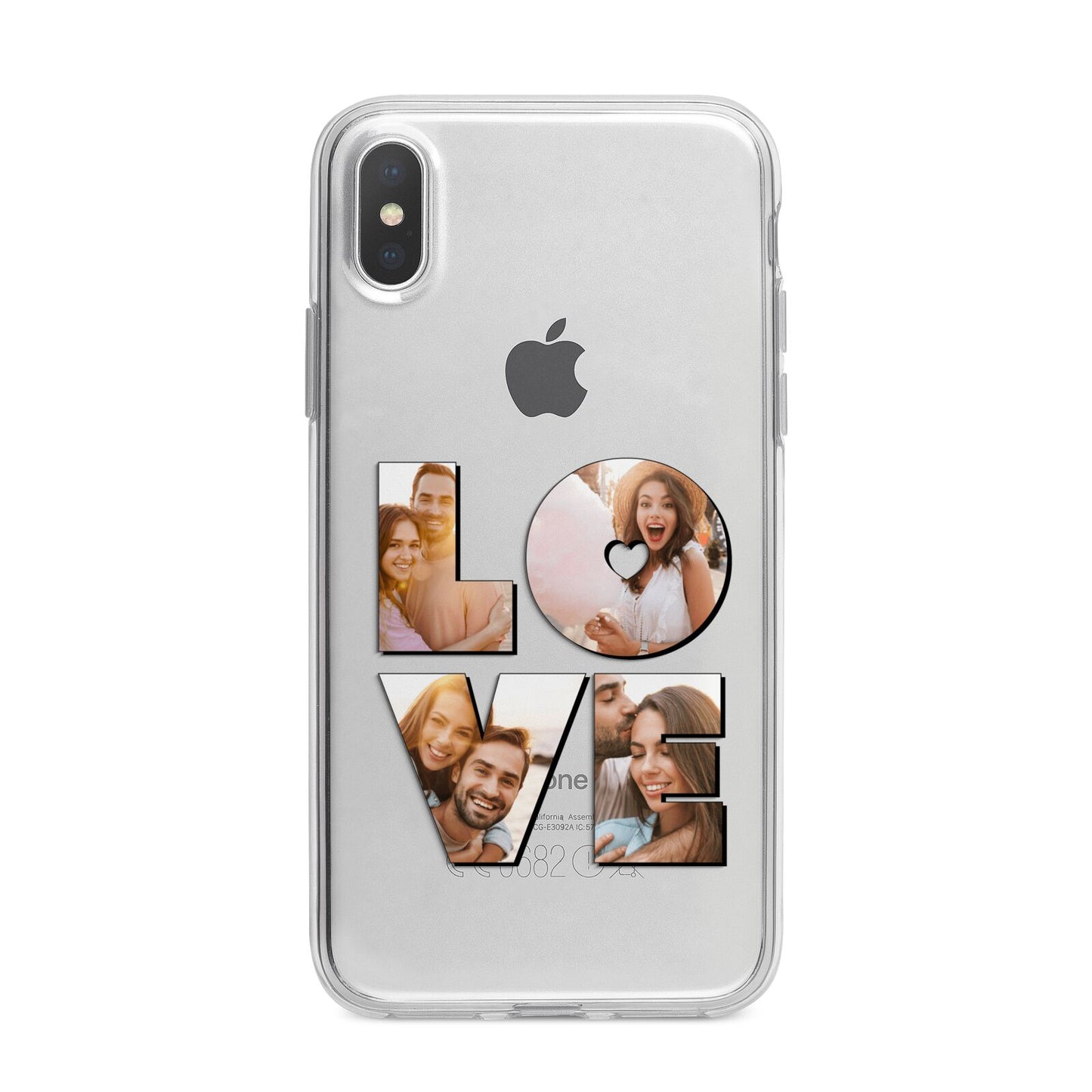 Love Personalised Photo Upload iPhone X Bumper Case on Silver iPhone Alternative Image 1