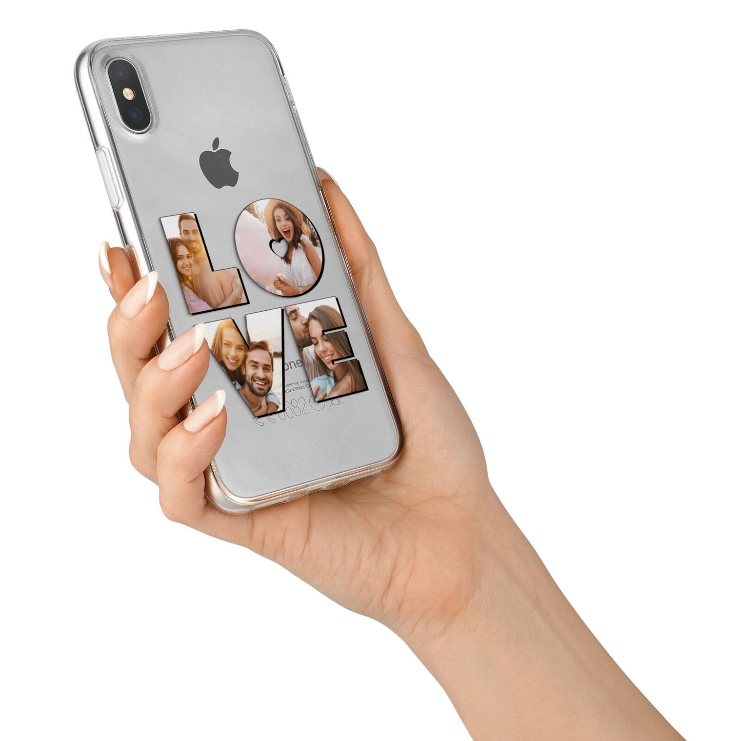 Love Personalised Photo Upload iPhone X Bumper Case on Silver iPhone Alternative Image 2