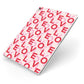 Love Valentine Apple iPad Case on Silver iPad Side View