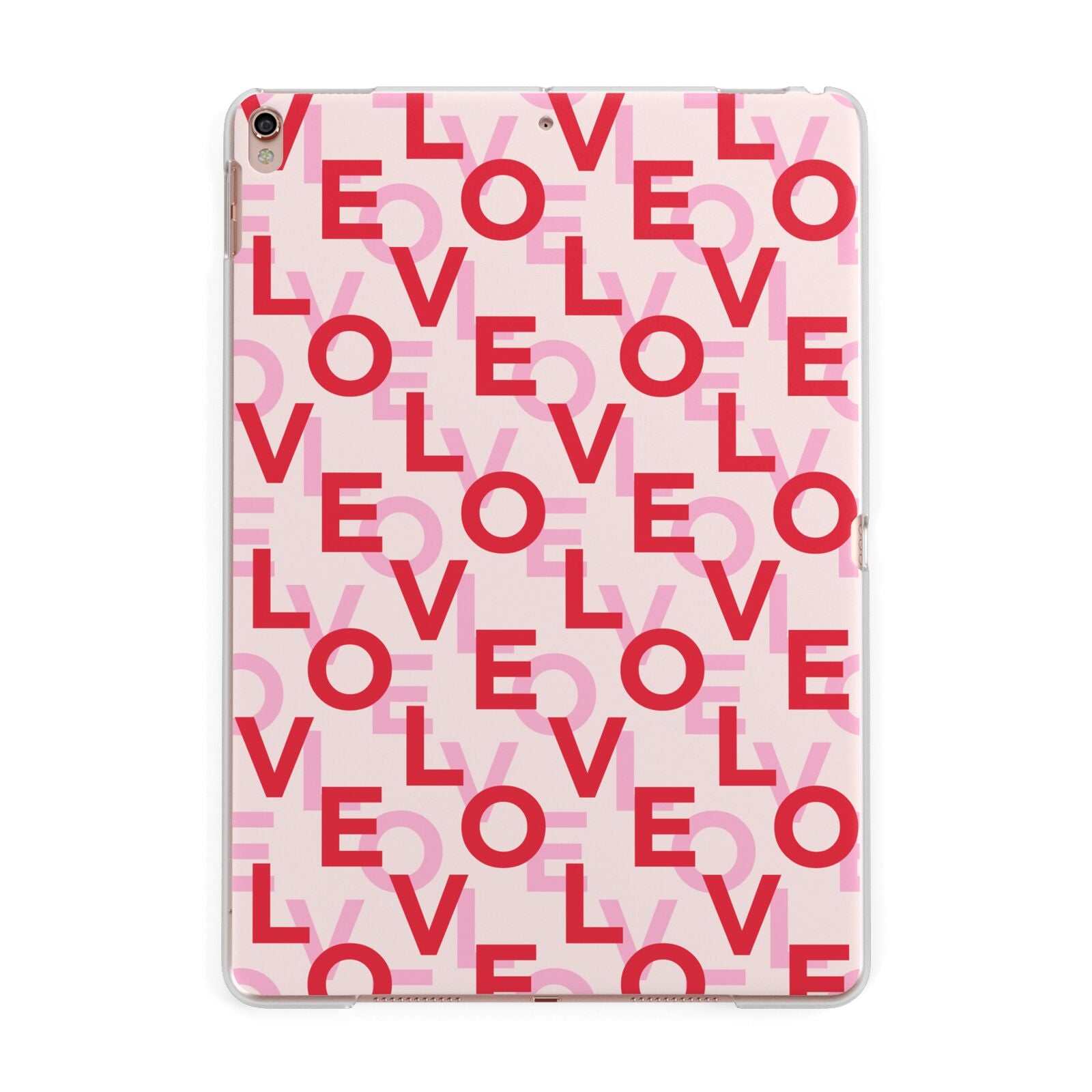 Love Valentine Apple iPad Rose Gold Case
