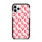 Love Valentine Apple iPhone 11 Pro in Silver with Black Impact Case