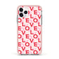 Love Valentine Apple iPhone 11 Pro in Silver with Pink Impact Case