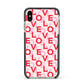 Love Valentine Apple iPhone Xs Max Impact Case Black Edge on Gold Phone
