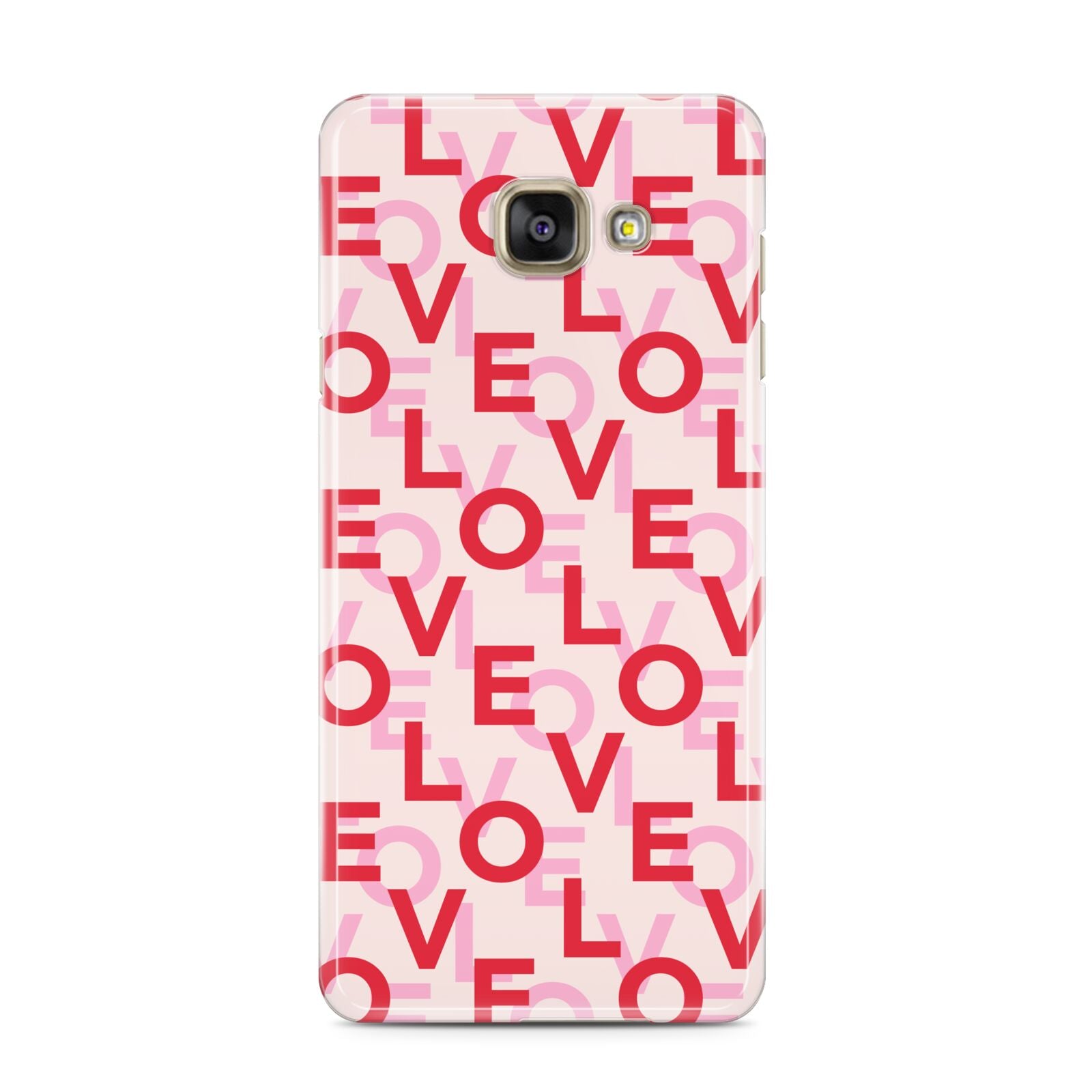 Love Valentine Samsung Galaxy A3 2016 Case on gold phone