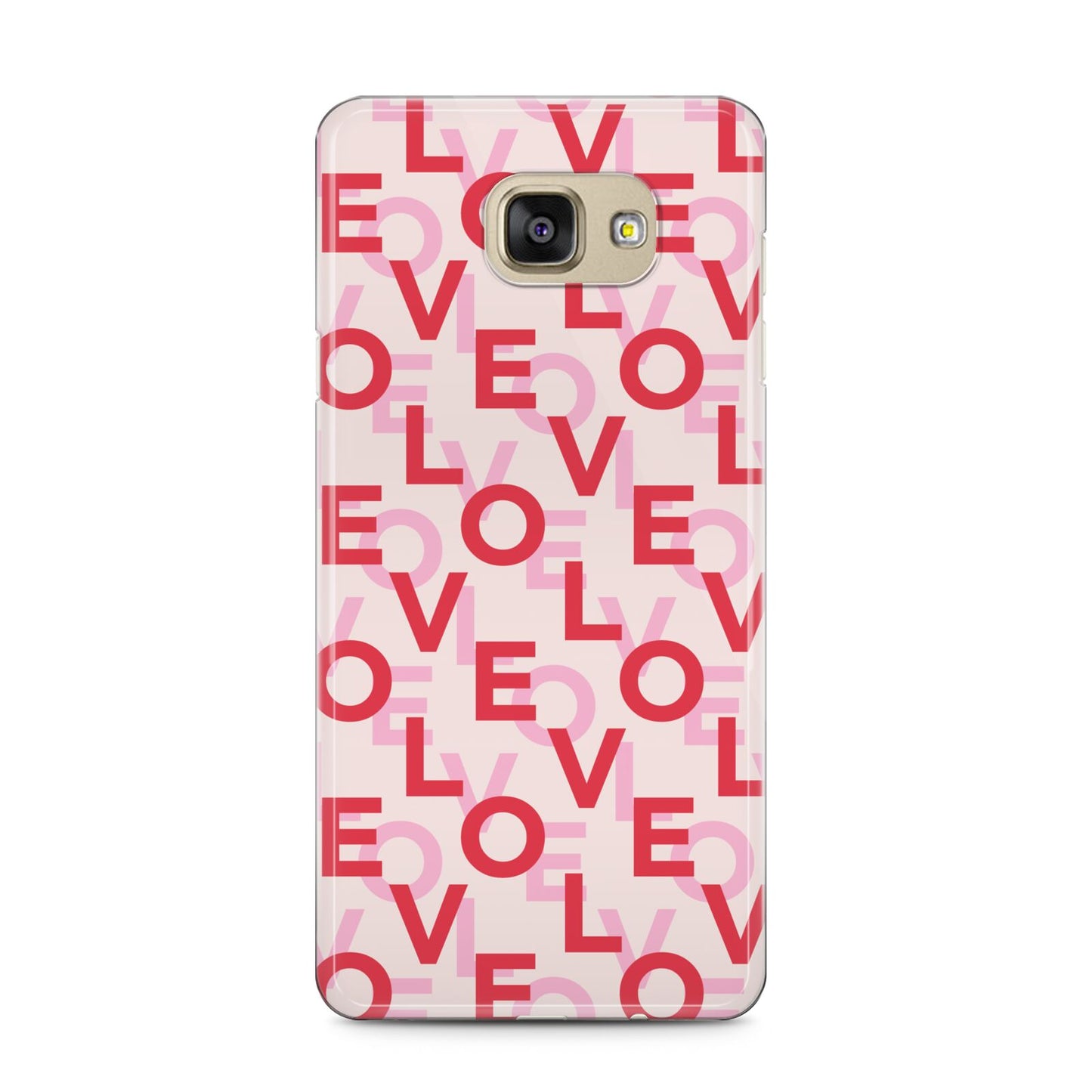 Love Valentine Samsung Galaxy A5 2016 Case on gold phone