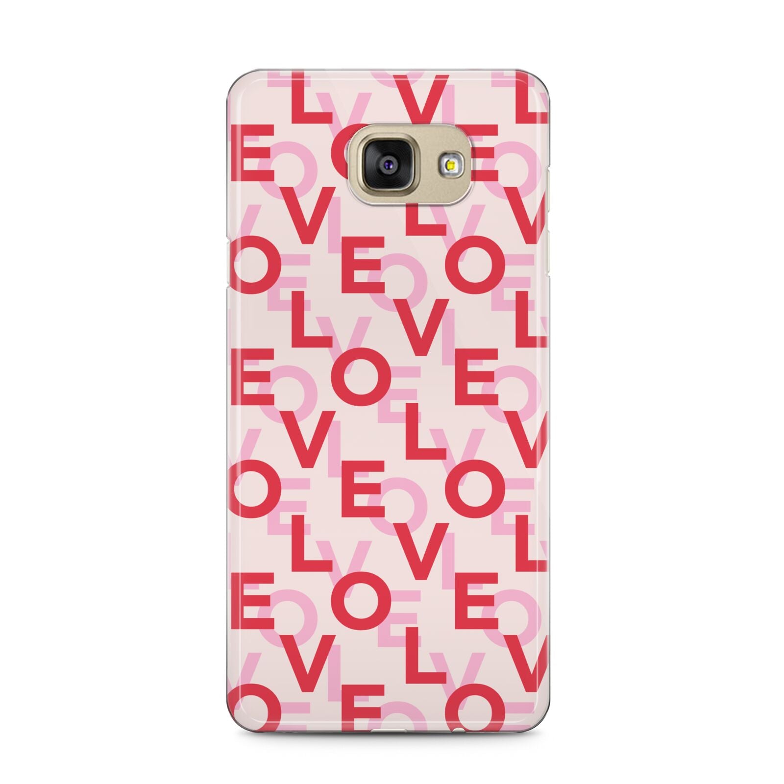 Love Valentine Samsung Galaxy A5 2016 Case on gold phone