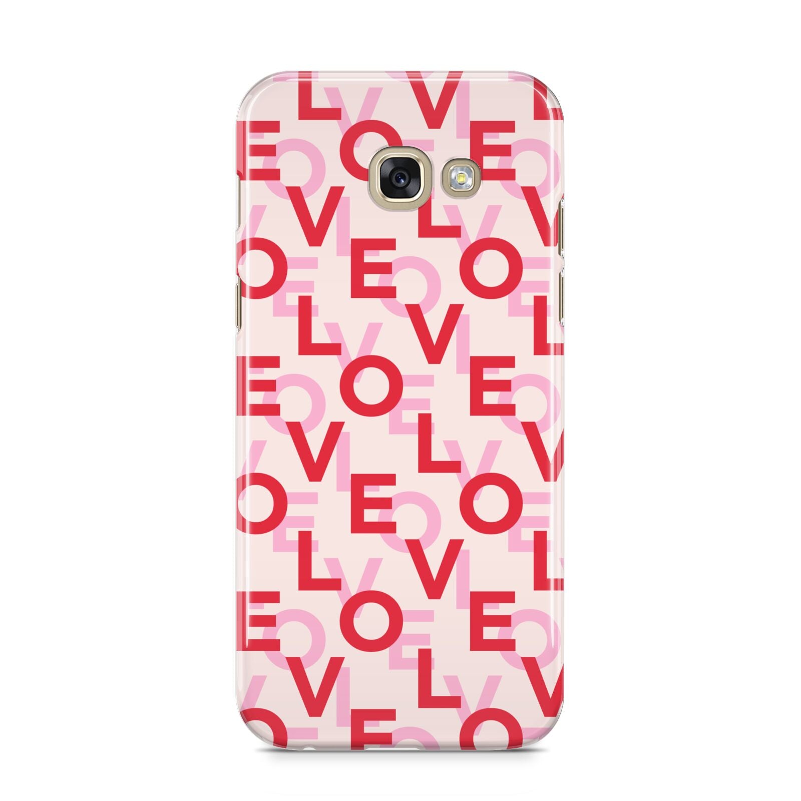 Love Valentine Samsung Galaxy A5 2017 Case on gold phone