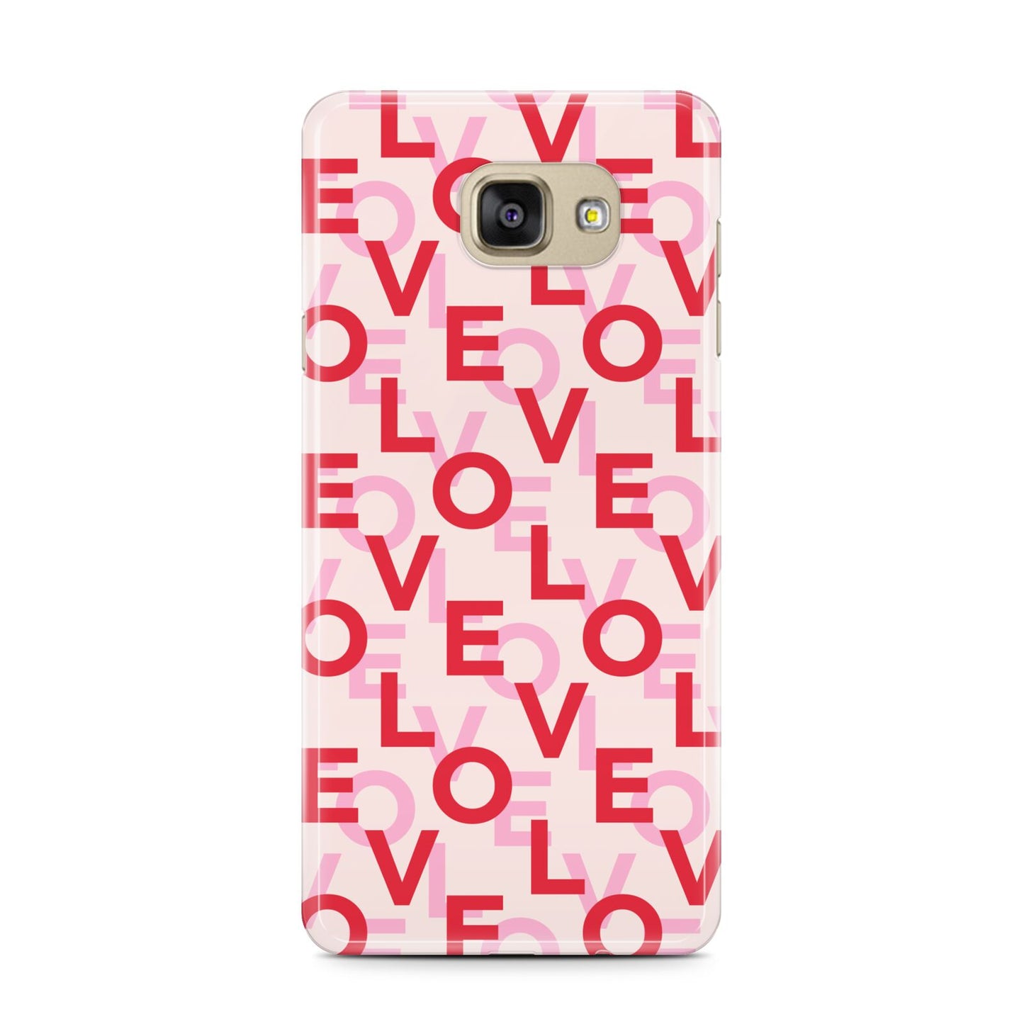 Love Valentine Samsung Galaxy A7 2016 Case on gold phone