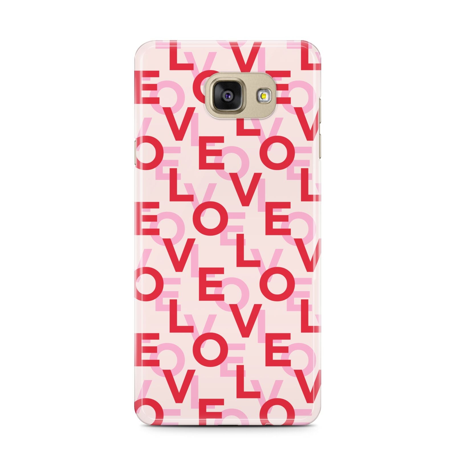 Love Valentine Samsung Galaxy A7 2016 Case on gold phone