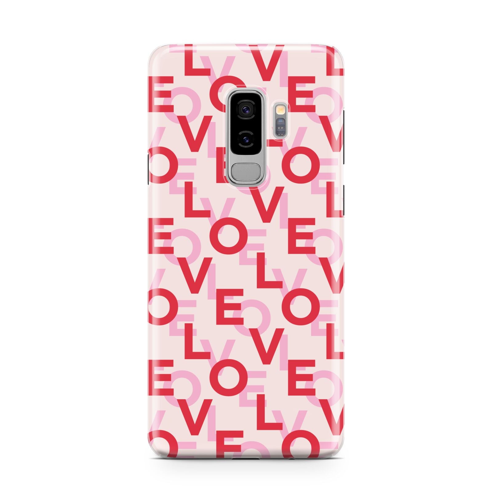Love Valentine Samsung Galaxy S9 Plus Case on Silver phone