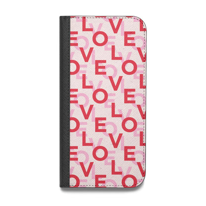 Love Valentine Vegan Leather Flip iPhone Case