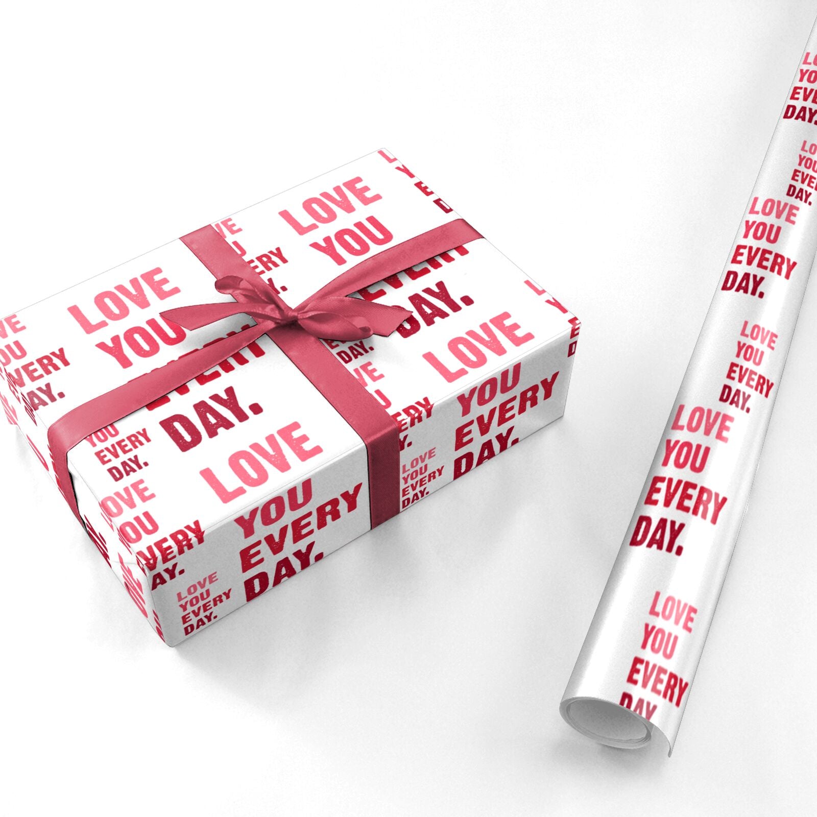 Love You Every Day Personalised Wrapping Paper