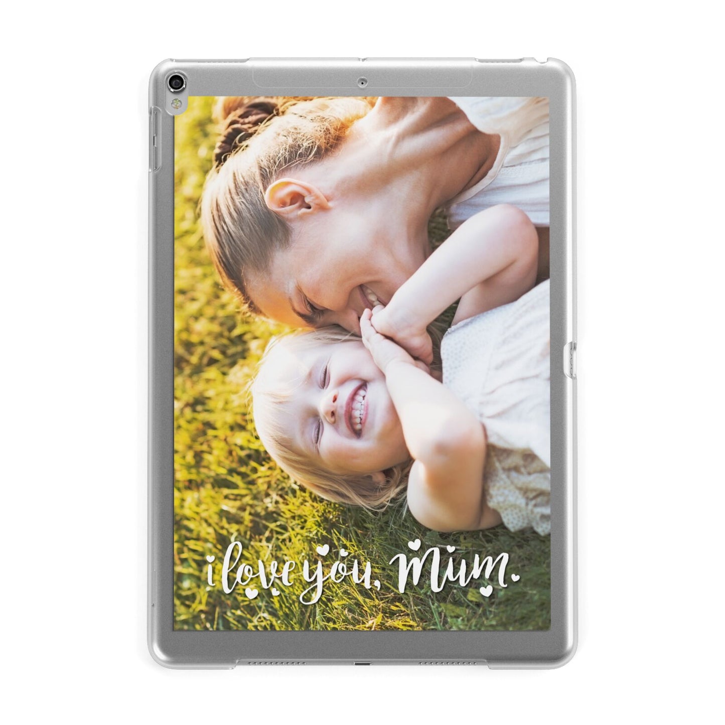 Love You Mum Photo Upload Apple iPad Silver Case