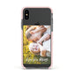 Love You Mum Photo Upload Apple iPhone Xs Impact Case Pink Edge on Black Phone