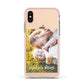 Love You Mum Photo Upload Apple iPhone Xs Impact Case Pink Edge on Gold Phone