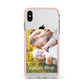 Love You Mum Photo Upload Apple iPhone Xs Max Impact Case Pink Edge on Silver Phone