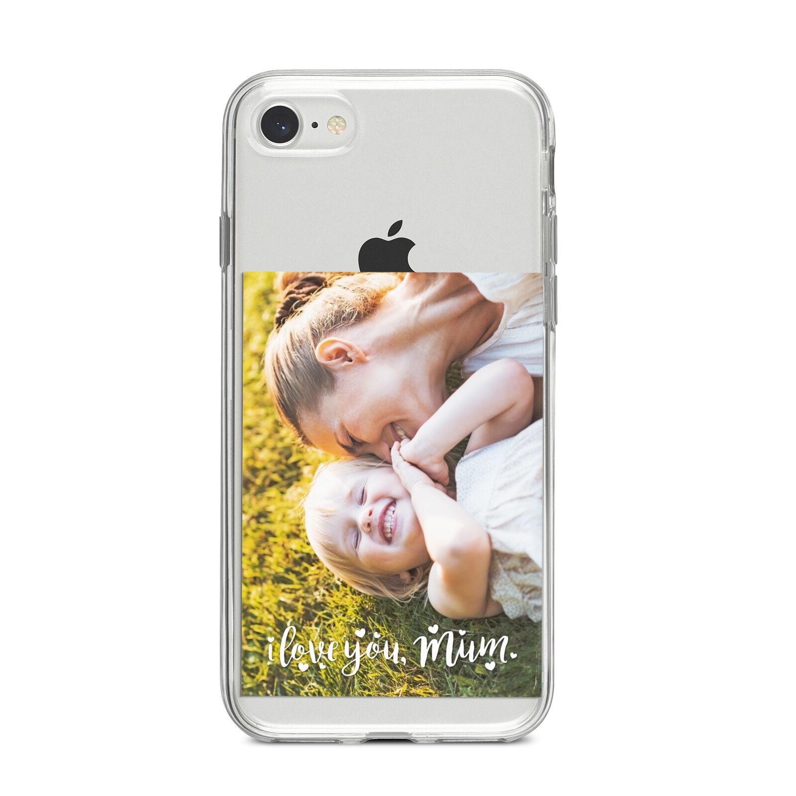 Love You Mum Photo Upload iPhone 8 Bumper Case on Silver iPhone