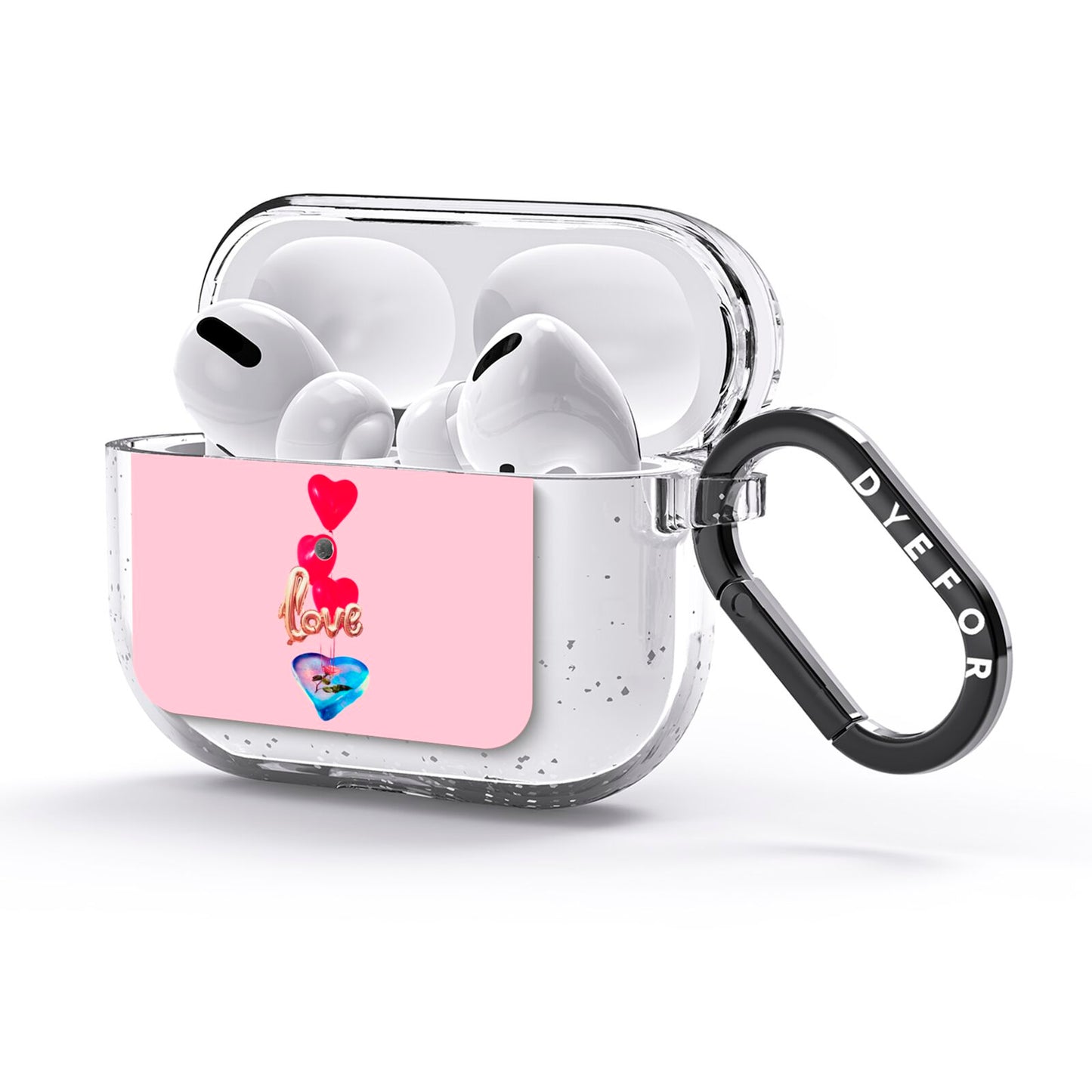 Love bubble balloon AirPods Glitter Case 3rd Gen Side Image