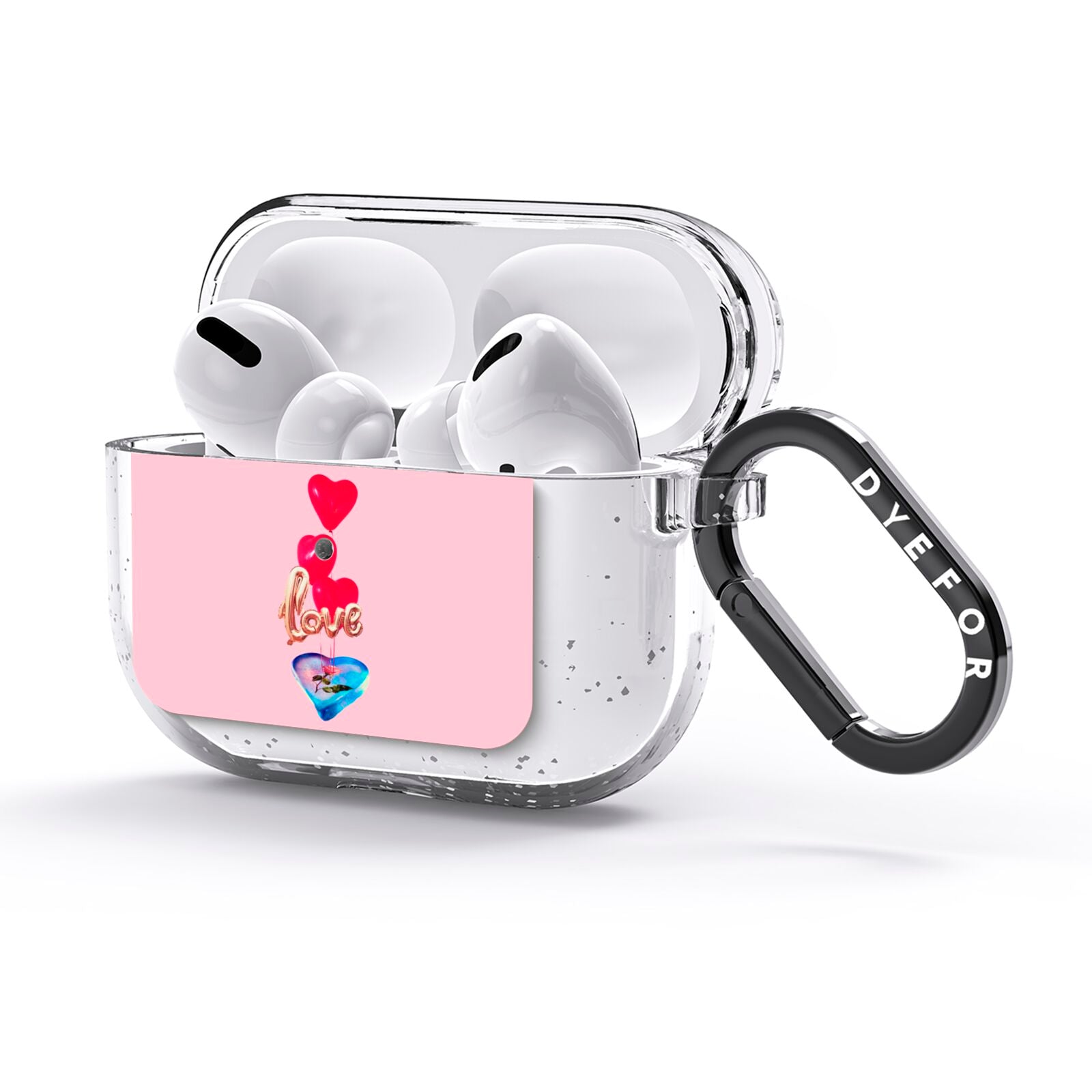 Love bubble balloon AirPods Glitter Case 3rd Gen Side Image