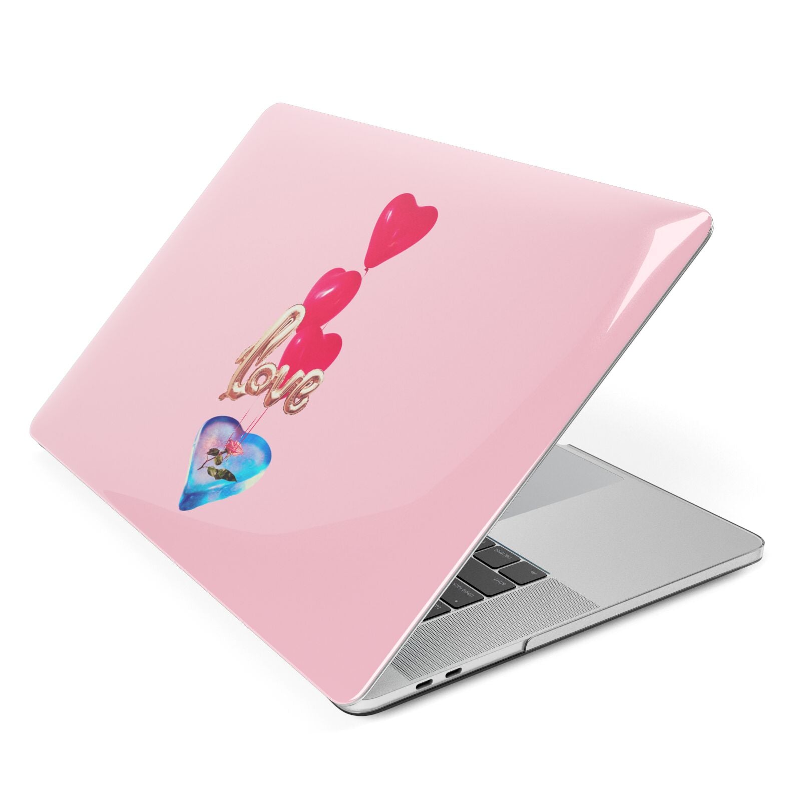 Love bubble balloon Apple MacBook Case Side View