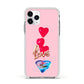 Love bubble balloon Apple iPhone 11 Pro in Silver with White Impact Case