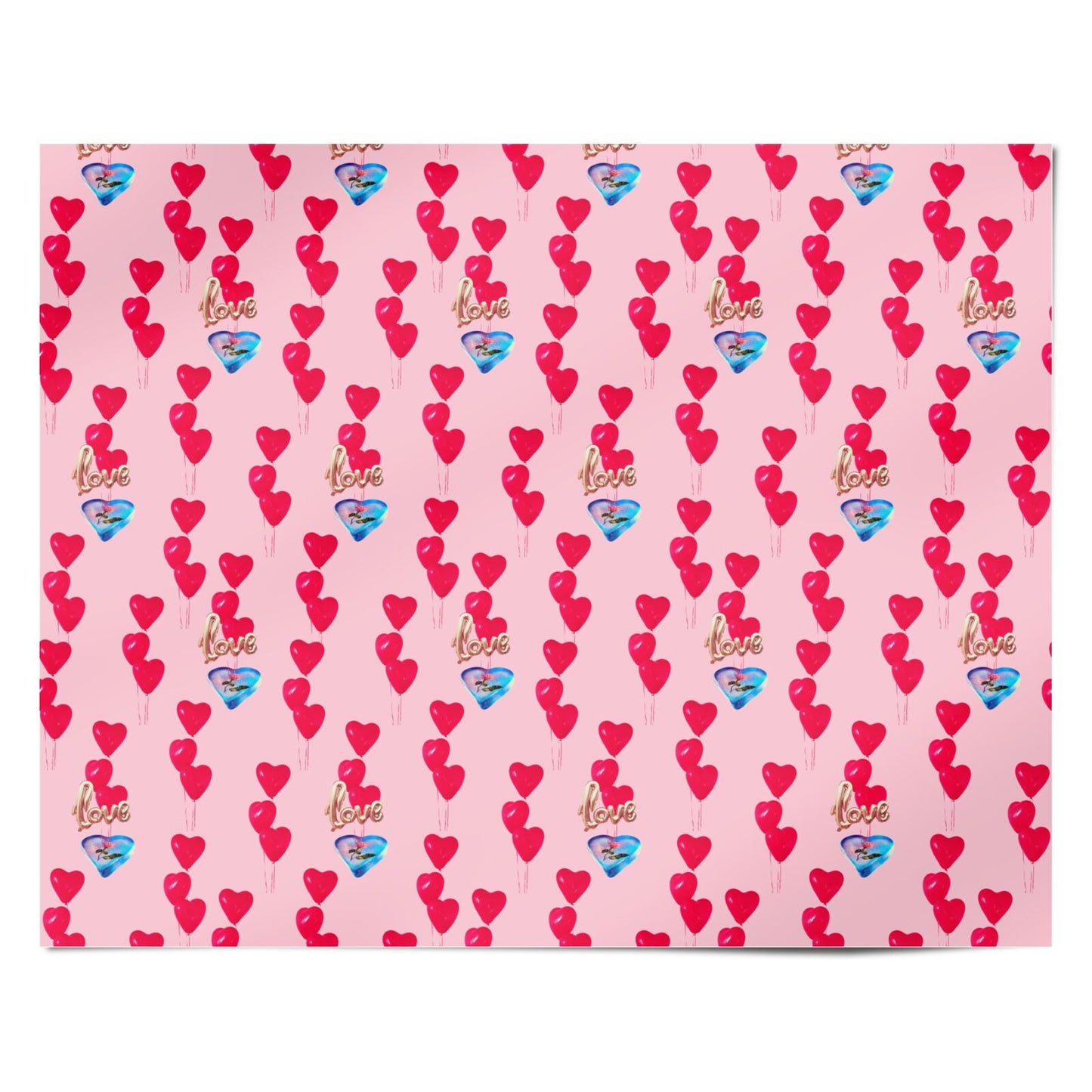 Love bubble balloon Personalised Wrapping Paper Alternative