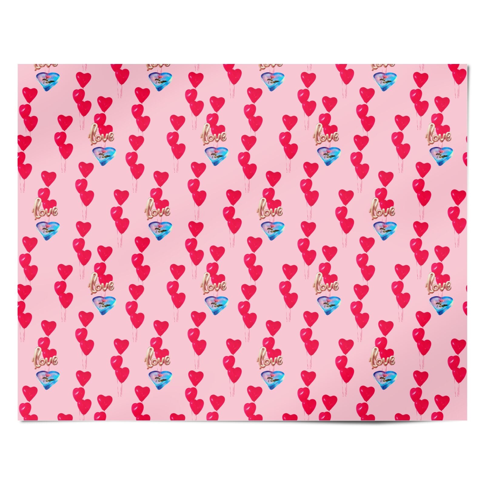 Love bubble balloon Personalised Wrapping Paper Alternative