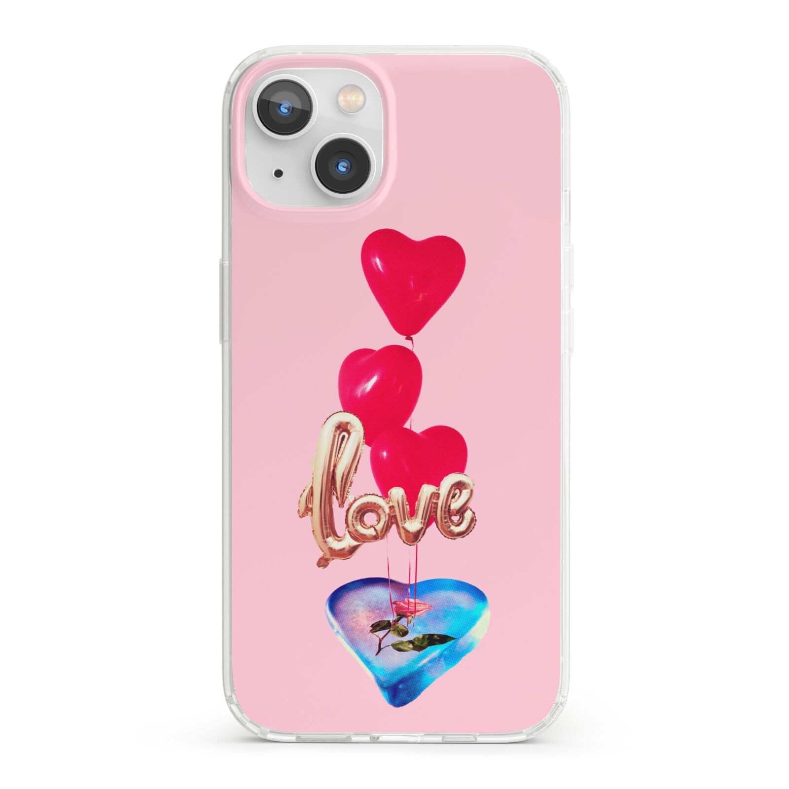 Love bubble balloon iPhone 13 Clear Bumper Case