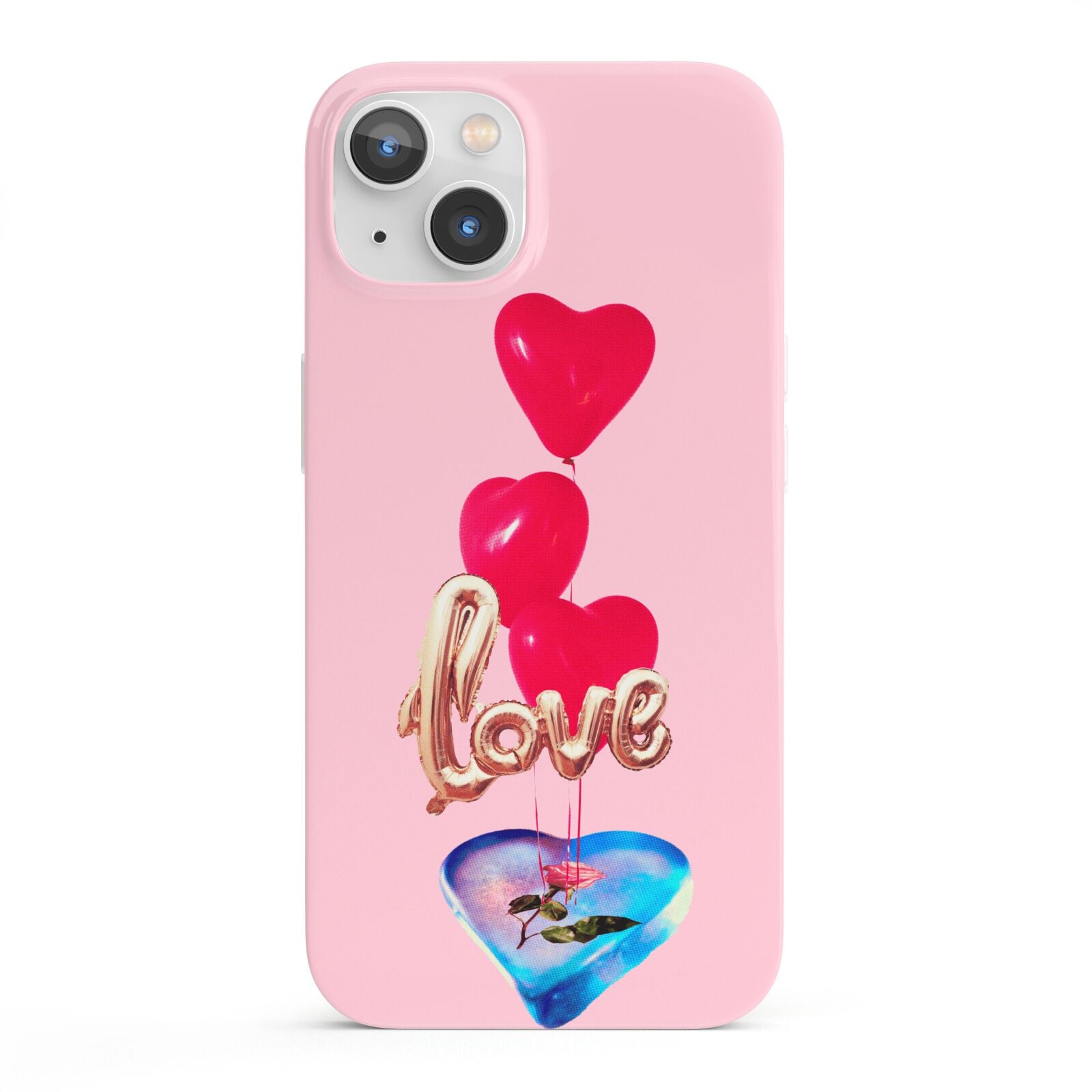 Love bubble balloon iPhone 13 Full Wrap 3D Snap Case