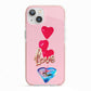 Love bubble balloon iPhone 13 TPU Impact Case with Pink Edges