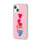 Love bubble balloon iPhone 14 Clear Tough Case Starlight Angled Image