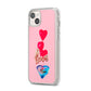 Love bubble balloon iPhone 14 Plus Clear Tough Case Starlight Angled Image