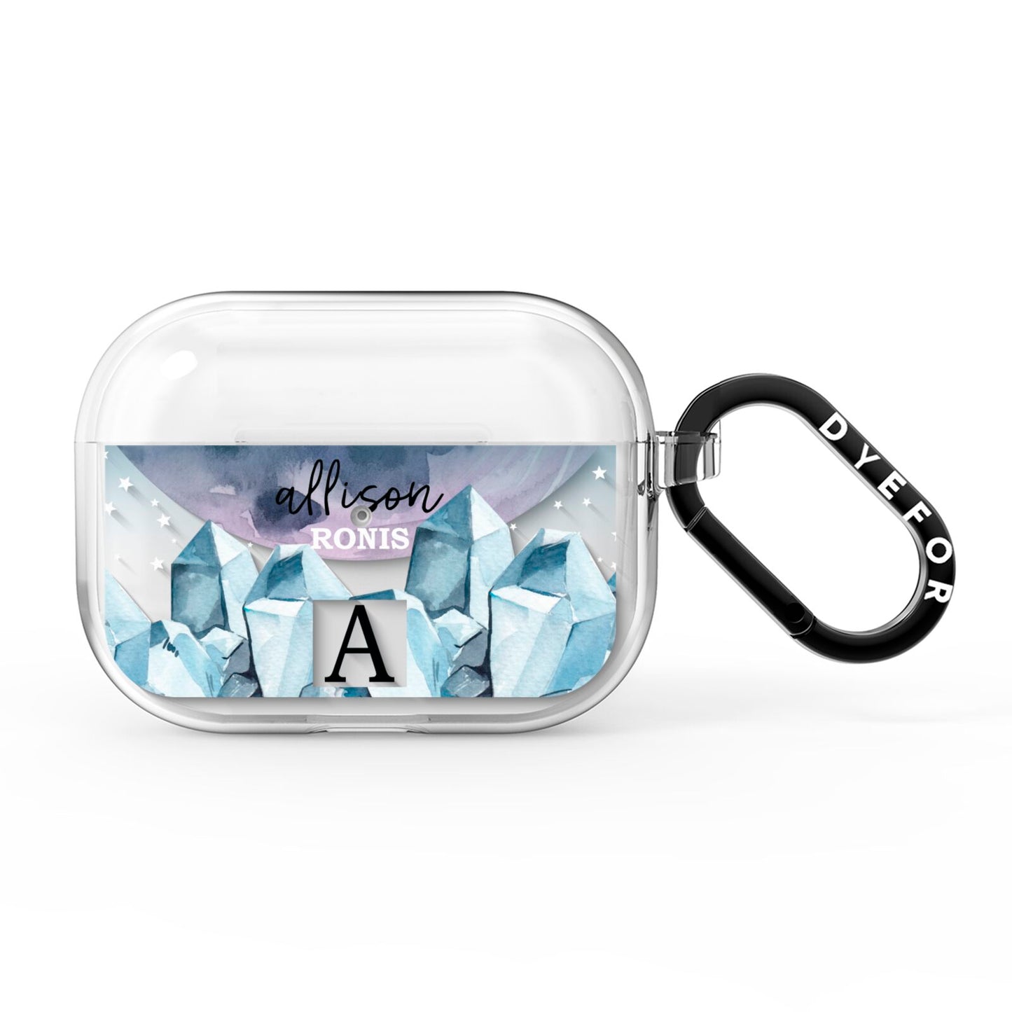 Lunar Crystals Personalised Name AirPods Pro Clear Case