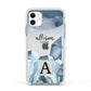 Lunar Crystals Personalised Name Apple iPhone 11 in White with White Impact Case